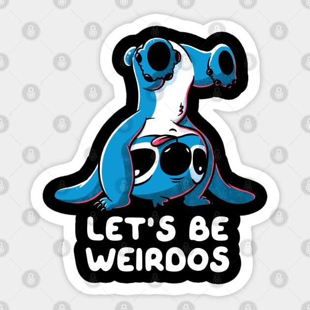 Let’s Be Weirdos Funny Alien Experiment Sticker by eduely